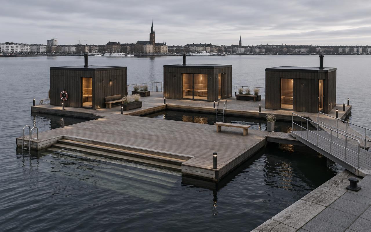 Klub: flere saunaer, badeplatform og niveaufri adgang fra kajen